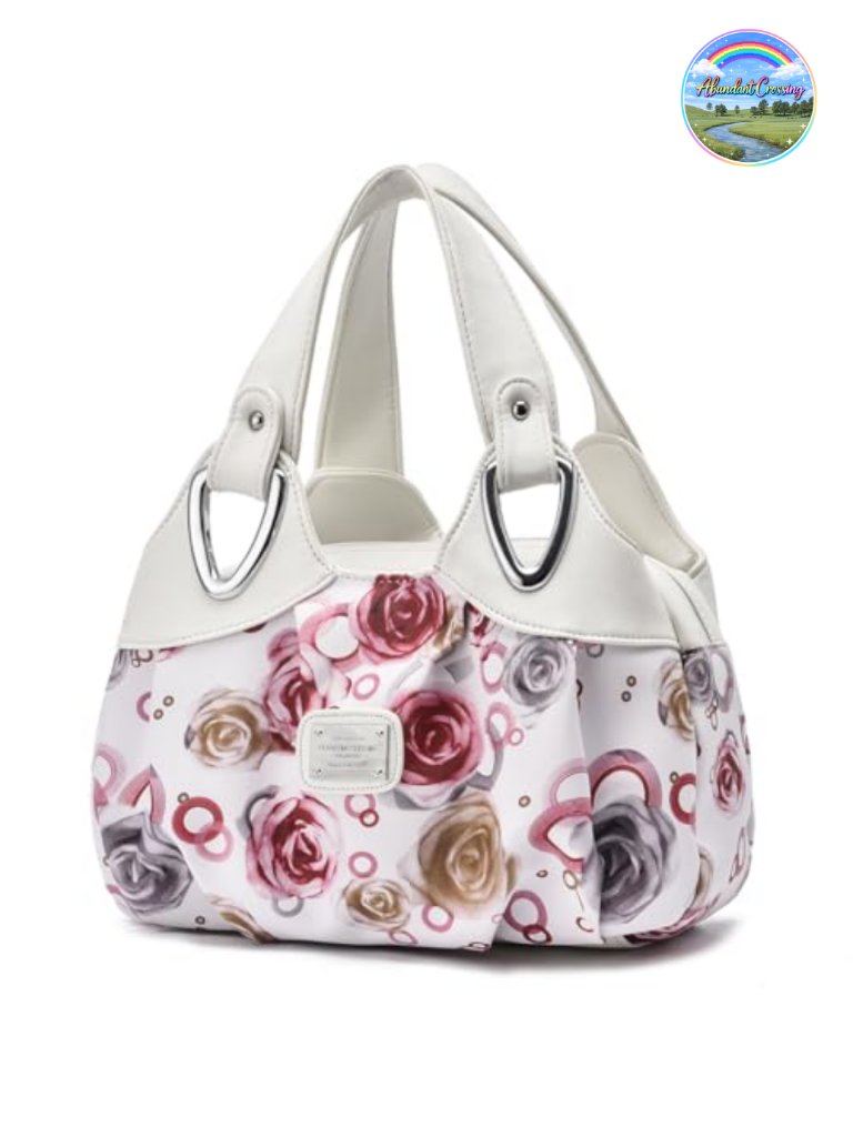Faux Leather Printed Large Tote Bag With Multi Pockets Hobo Satchel